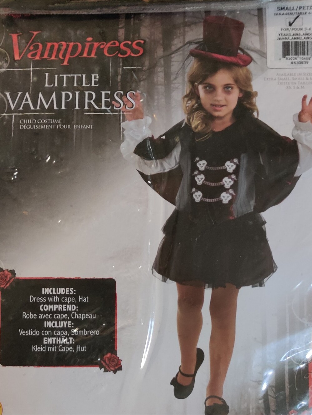 Rubies. Small 3-4 Years, Witch, Vampiress, Cosplay, Dress Up, Halloween